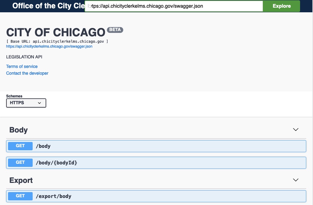 The Chicago City Clerk eLMS API